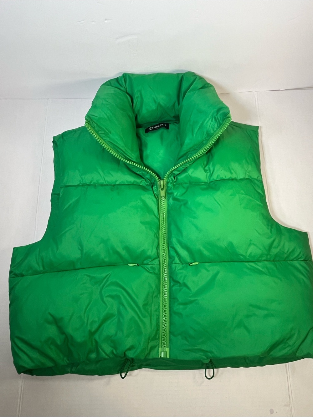 Green Puffer Vest Sleeveless Jacket - Women's